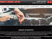 Tablet Screenshot of garageservicesradstock.co.uk